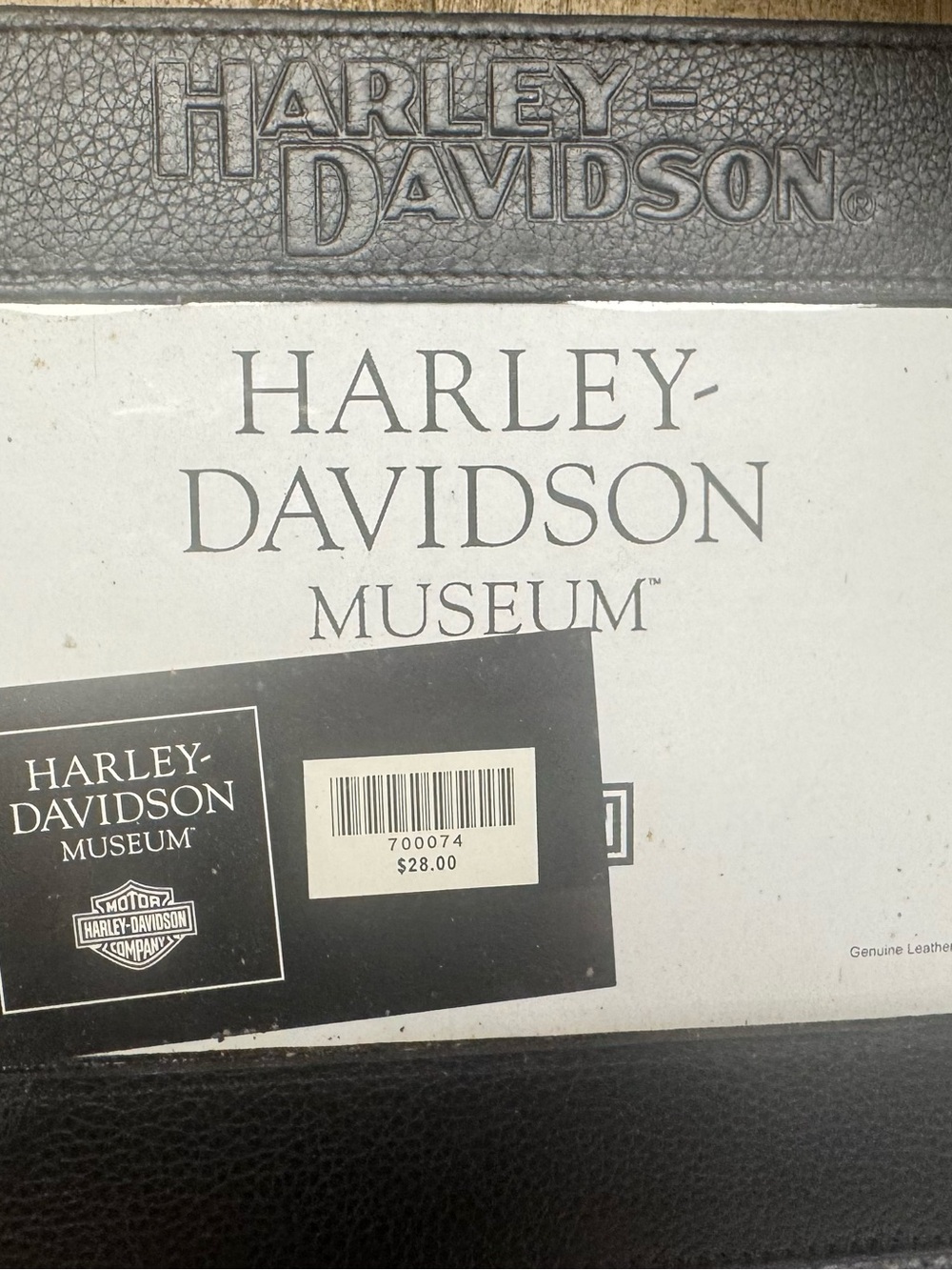 Harley-Davidson Black & White Museum Box with Embossed Logo